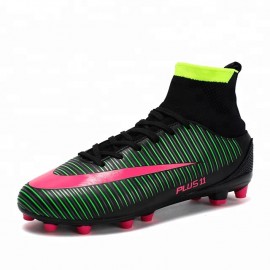 Dropshopping Outdoor men Football Boots Factory wholesale Cheap no brand FG High Ankle  Socks football Shoes Cleats in stock