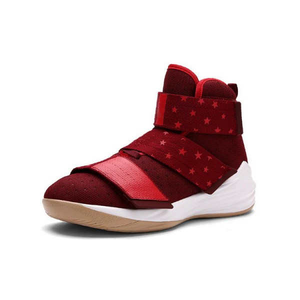 Bright colors durable buckle strap footwear high top sport shoes 