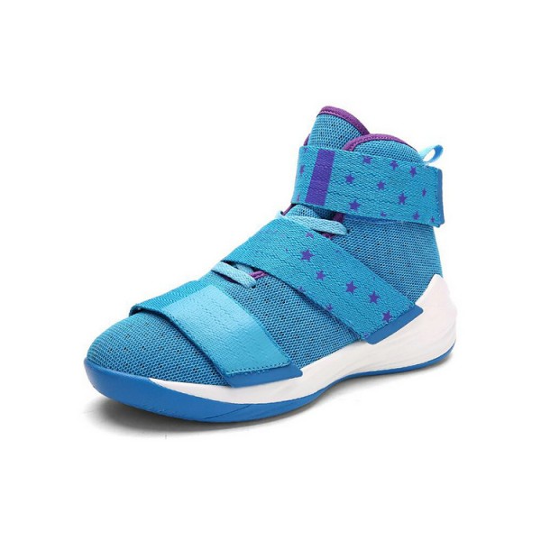 Bright colors durable buckle strap footwear high top sport shoes 