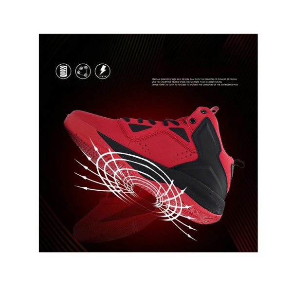 Cheap men red breathable gym boots sports sneaker basketball shoes 