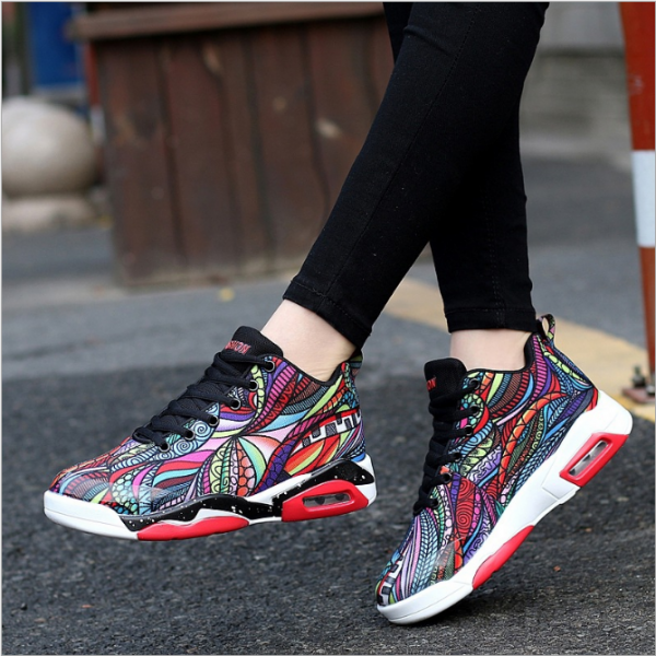 Brand creative pattern breathable men basketball air shoes custom basketball shoe 