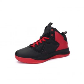 Red high quality PU custom boys running sneakers casual high top basketball shoes