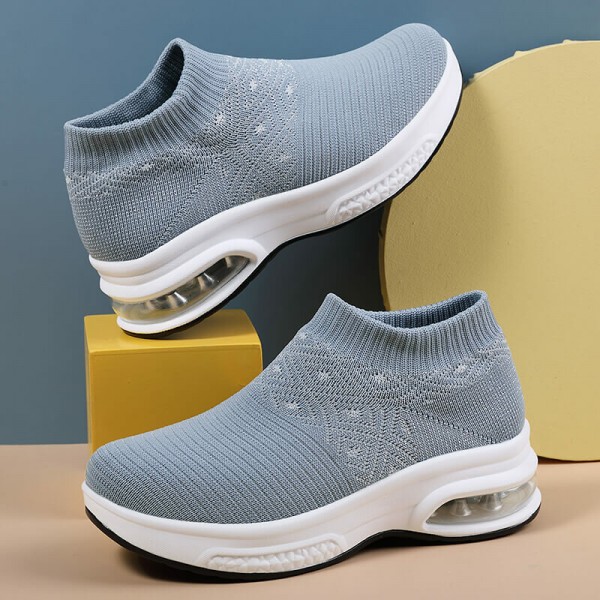 Women Casual Knitted Sports Simplicity Comfortable Running Shoes 