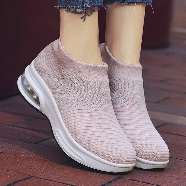 Women Casual Knitted Sports Simplicity Comfortable Running Shoes 