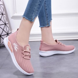 Women Lightweight Comfy Breathable Mesh Slip On Flat Sneakers