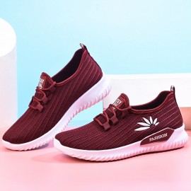 Women Lightweight Comfy Breathable Mesh Slip On Flat Sneakers