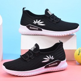 Women Lightweight Comfy Breathable Mesh Slip On Flat Sneakers