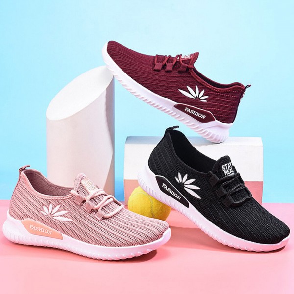 Women Lightweight Comfy Breathable Mesh Slip On Flat Sneakers 