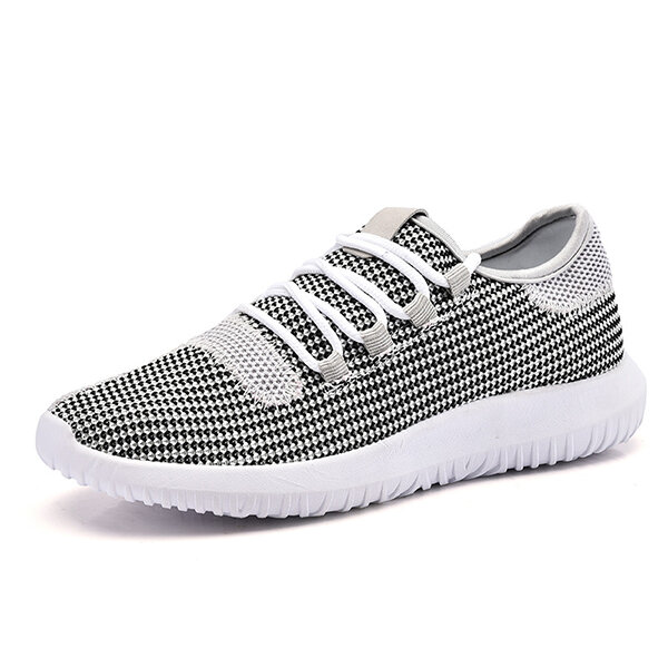 Lace Up Mesh Causal Outdoor Sport Running Breathable Flat Shoes 