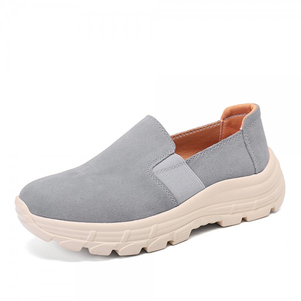 Women Solid Color Casual Slip On Comfortable Sports Walking Shoes 