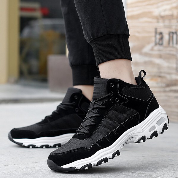 Women Casual Lace Up Slip Resistant Clunky Sneakers 