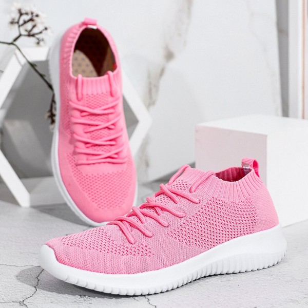 Women Lace Up Lightweight Comfortable Walking Shoes 