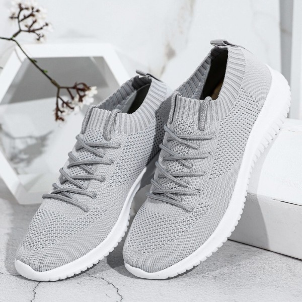 Women Lace Up Lightweight Comfortable Walking Shoes 