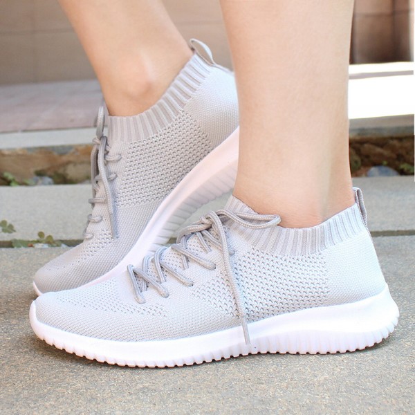 Women Lace Up Lightweight Comfortable Walking Shoes 