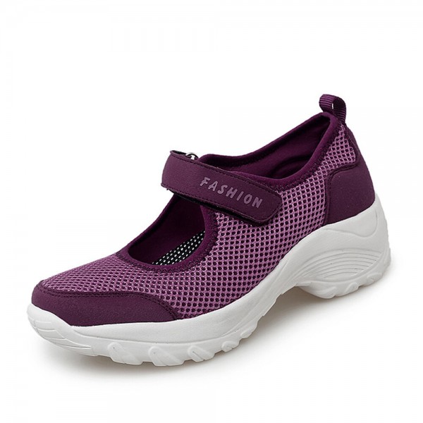 Women Large Size Breathable Mesh Platform Outdoor Sport Shoes 