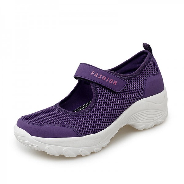 Women Large Size Breathable Mesh Platform Outdoor Sport Shoes 