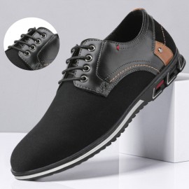 Men Microfiber Leather Non Slip Driving Business Casual Shoes