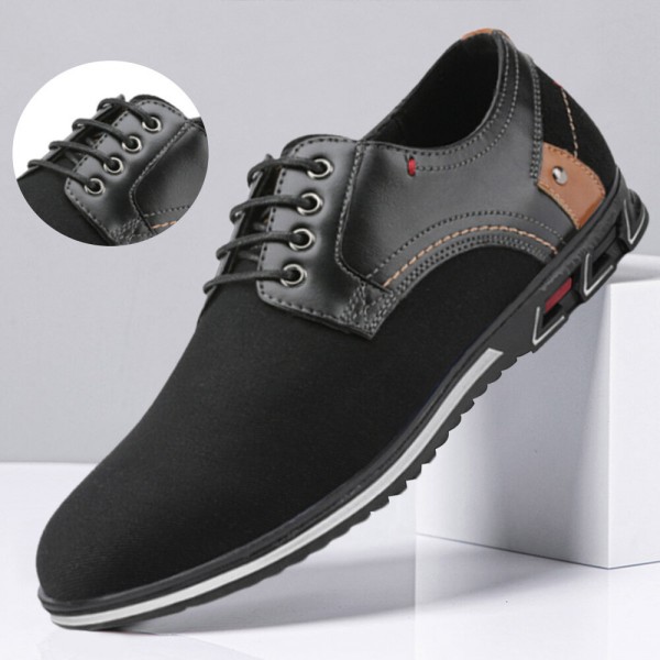 Men Microfiber Leather Non Slip Driving Business Casual Shoes 