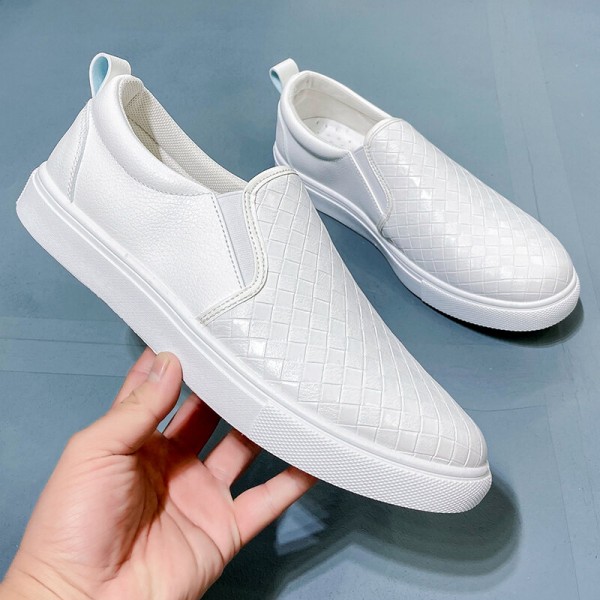 Men Breathable Vintage Weave Soft Bottom Slip On Comfy Casual Court Shoes 