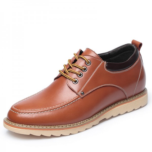 Men Genuine Leather Breathable Non Slip Soft Sole Lace Up Casual Business Shoes 