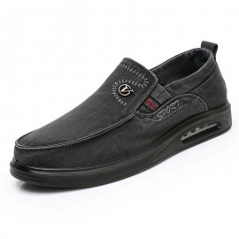 Men Breathable Soft Sole Non Slip Comfy Slip On Old Peking Casual Shoes